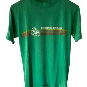 Vintage 80s Colorado Rockies Sky Ranch Single Stitch Shirt Adult Medium